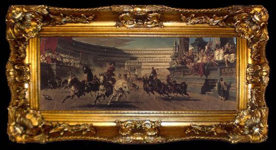 framed  Alexander von Wagner Romisches vehicle race, ta009-2